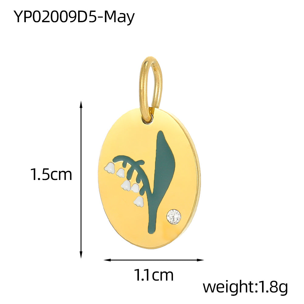 Wholesale Petal stainless steel DIY pendant