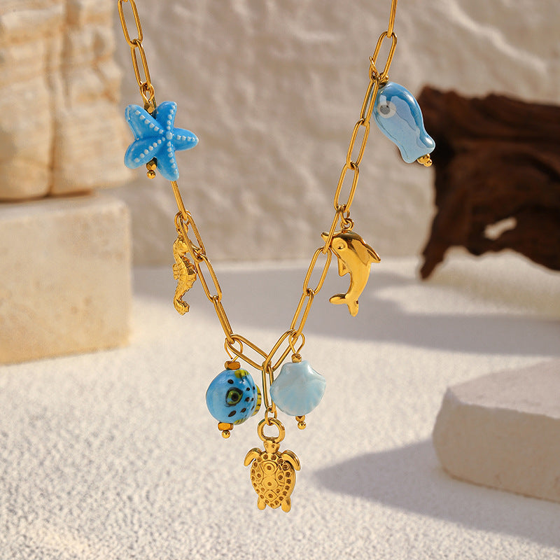 Wholesale Ocean Style Series Stainless Steel Necklace
