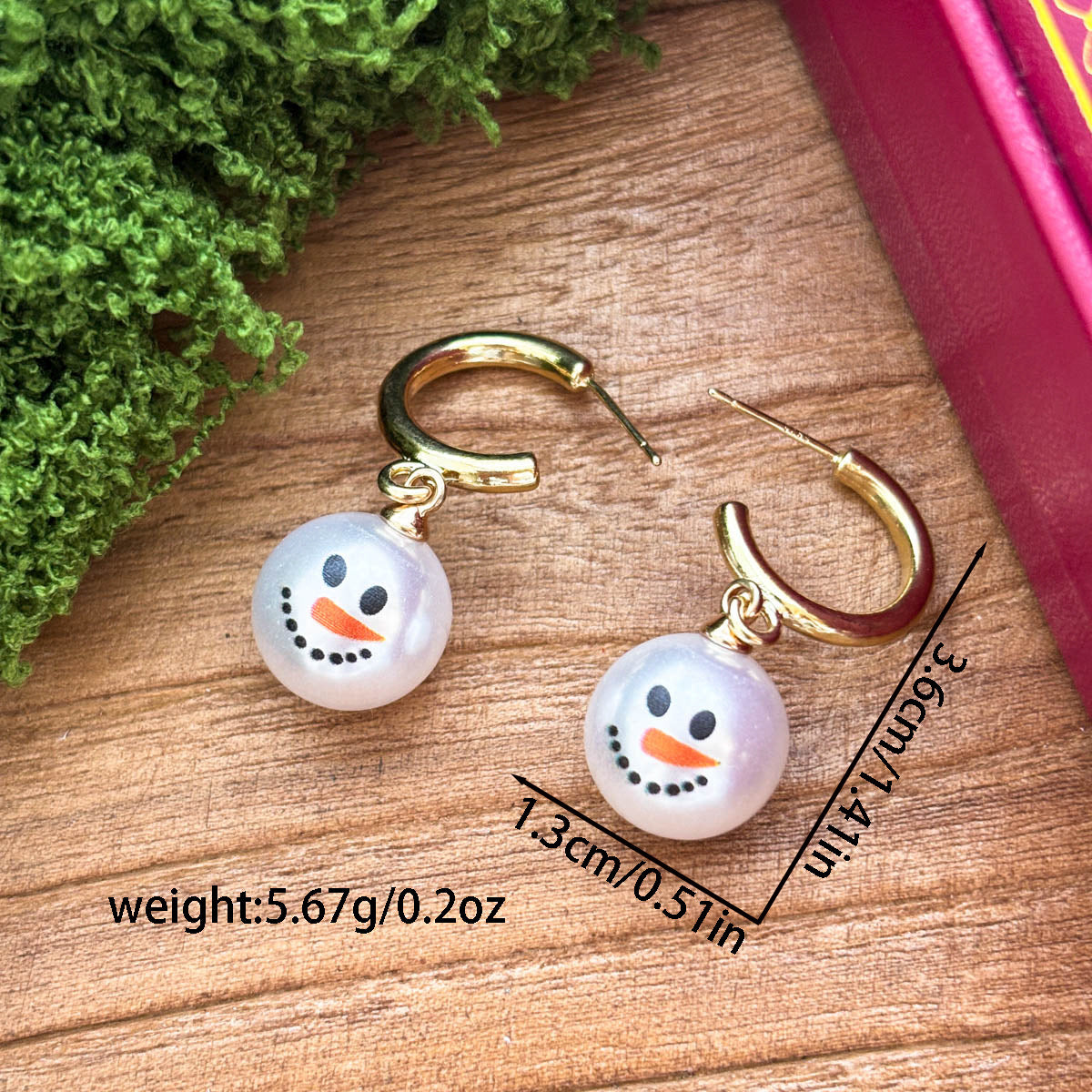 Wholesale  smiling snowman earrings