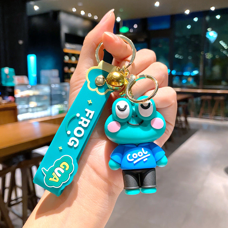 Wholesale Cartoon Frog PVC Soft Glue Keychain Creative Keychain ACC-KC-XinShu002