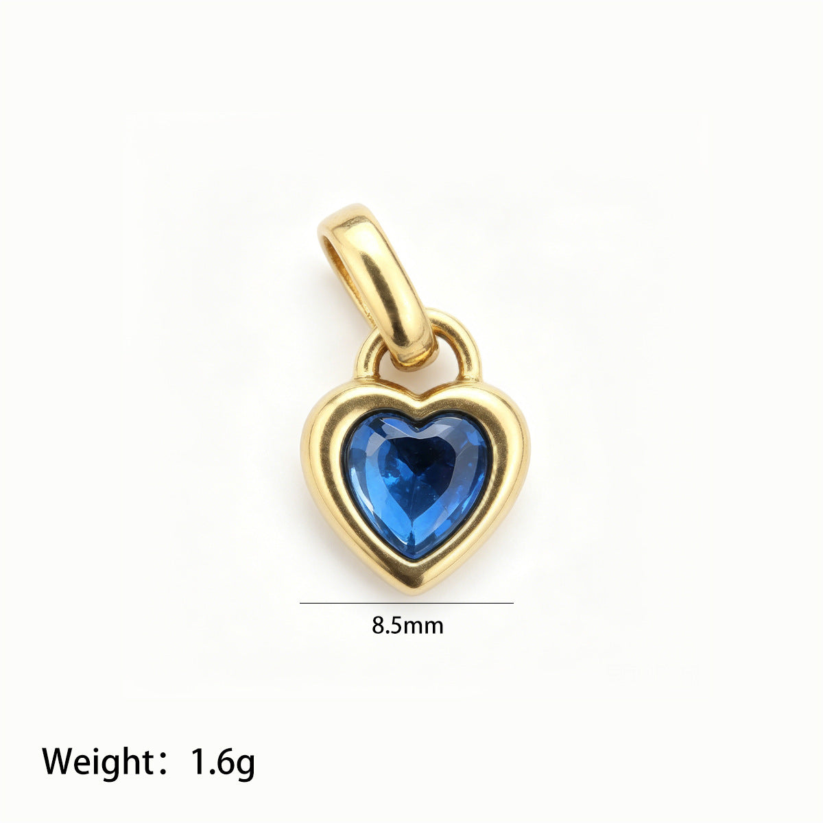 Wholesale Stainless Steel Heart Birthstone Pendant With Zircon Stylish Women S Jewelry Accessory For Gift And Boutique Resale
