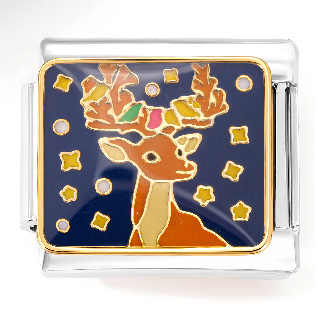 Wholesale 9mm Italian Charm Starter Bracelets DIY square Single Section Creative Stainless Steel Composable Bracelet