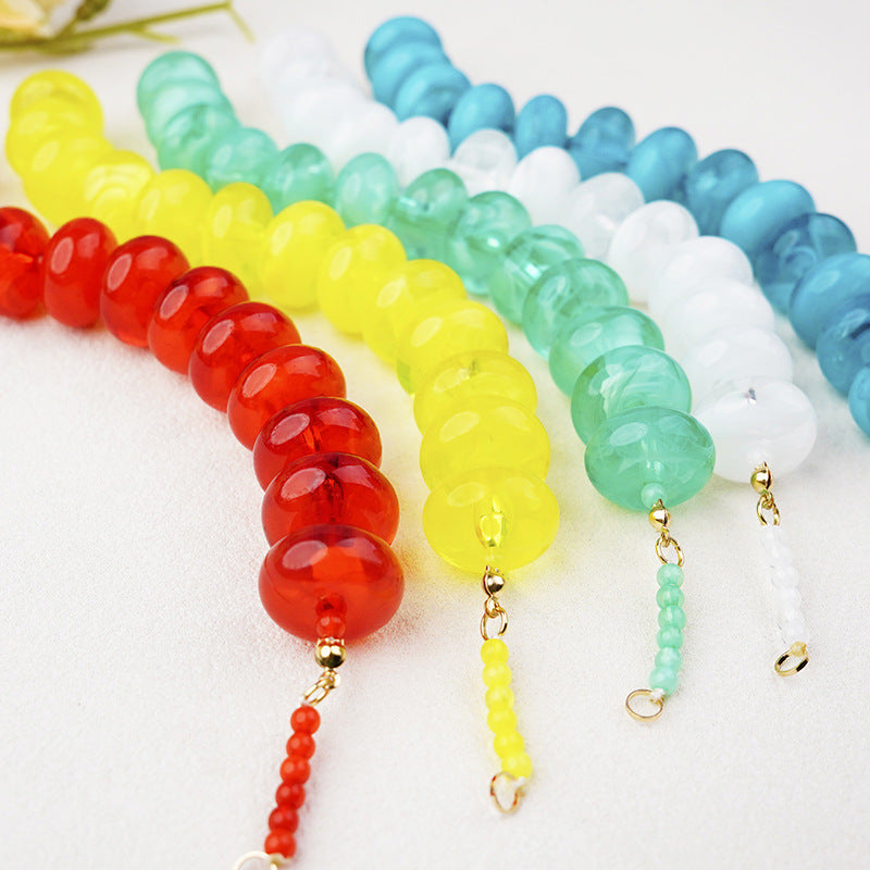 Wholesale Acrylic Colorful Gradient Beaded Bracelet Bohemian Handmade Jewelry Accessory