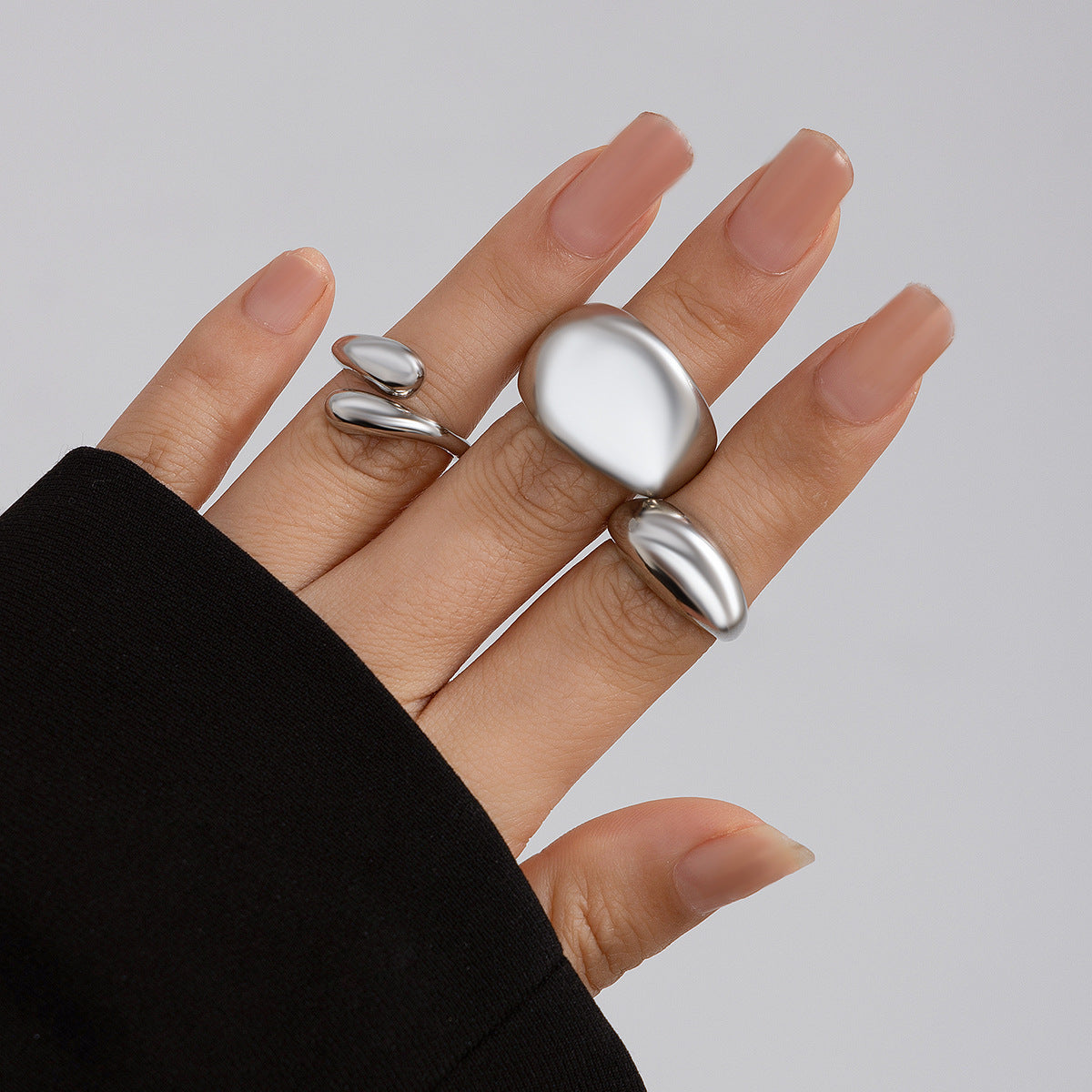 Wholesale  Geometry Ring Niche Open Ring