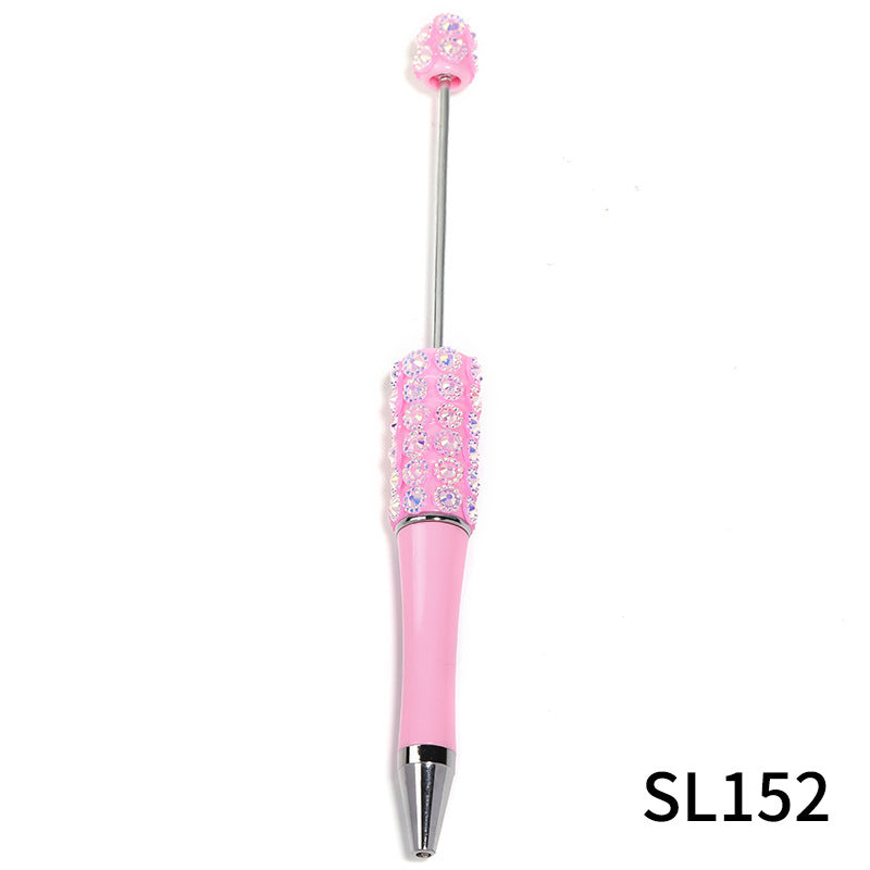 Wholesale 10pcs Beadable Pens Colorful Resin Diamond Plastic DIY Beaded Pen ACC-PN-BLG002