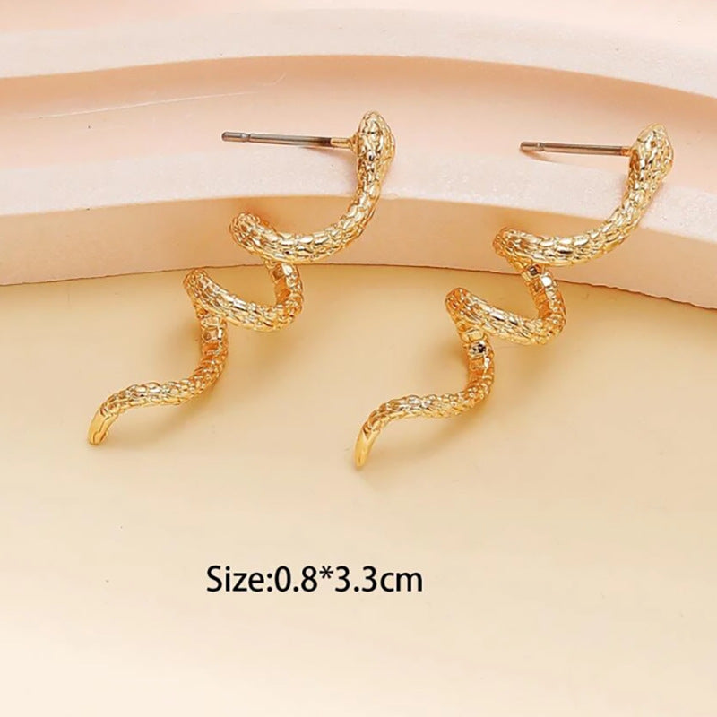 Wholesale  snake-shaped  vintage alloy stud earrings