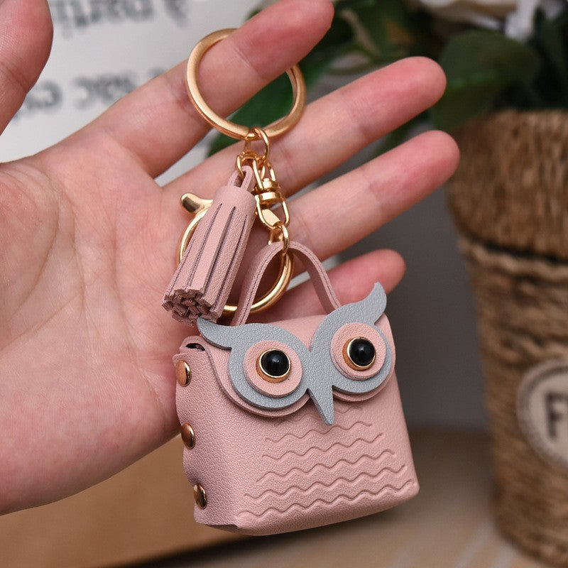 Wholesale Owl Leather Coin Purse Keychains Keychain Wallet ACC-KC-YanG003
