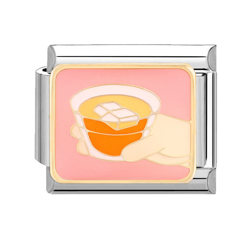 Wholesale Italian Charm Bracelet 9mm DIY Splicing Cute Cartoon Titanium Steel Composable Bracelet