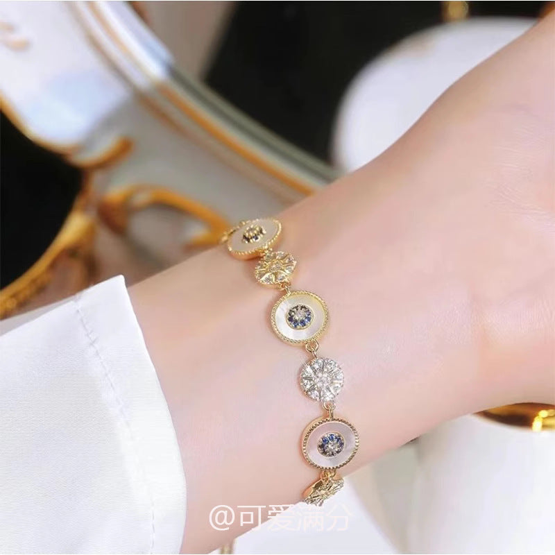Wholesale Golden Mother-Of-Pearl Eight-Pointed Star Bracelet