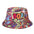 Wholesale  retro printed 80s 90s fisherman hat  double-sided basin hat outdoor bucket hat