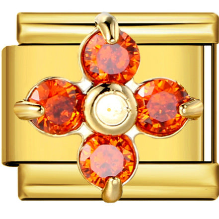 Wholesale  Italian Charm Bracelet 9mm DIY Star Sports  Creative Stainless Steel Composable Bracelet