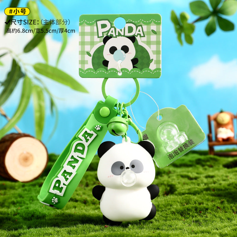 Wholesale Cartoon Dancing Bubble Panda Keychain