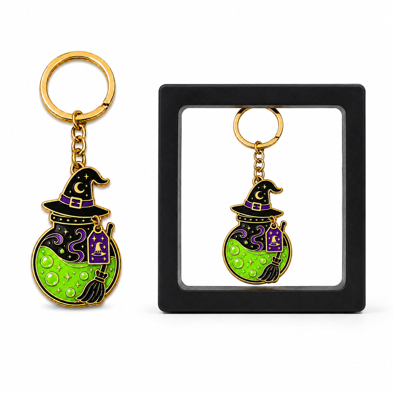 Wholesale  Witch Potion Bottle Keychain Trendy Zinc Alloy Pendant Car Key Accessory Gift for Couples Boutique Resale