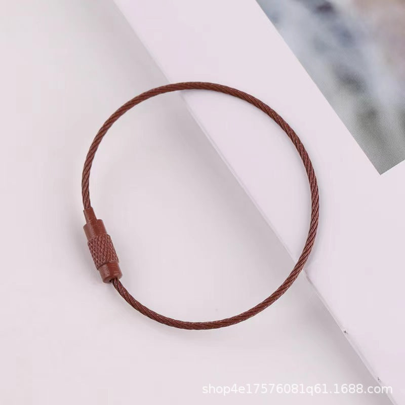 Wholesale 10pcs Color Paint Wire Ring DIY Keychain Accessories Bulk Keychains ACC-KC-HeYuan001