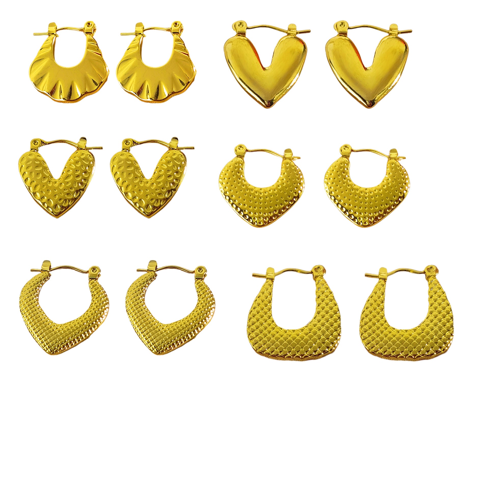 Wholesale vacuum plated 18k gold earrings