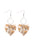Wholesale  Retro Bohemian Style Pattern Leaves Wooden Earrings