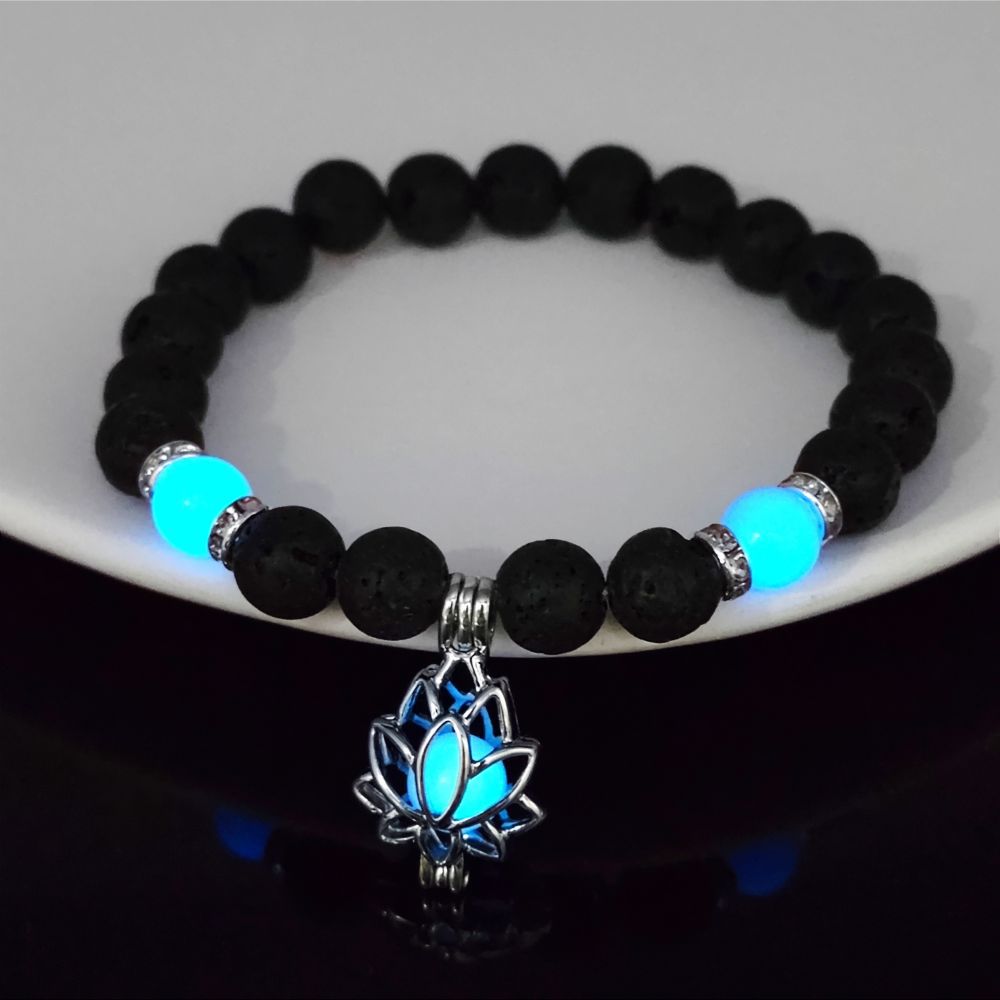 Wholesale  White Turquoise Luminous Lotus Bracelet