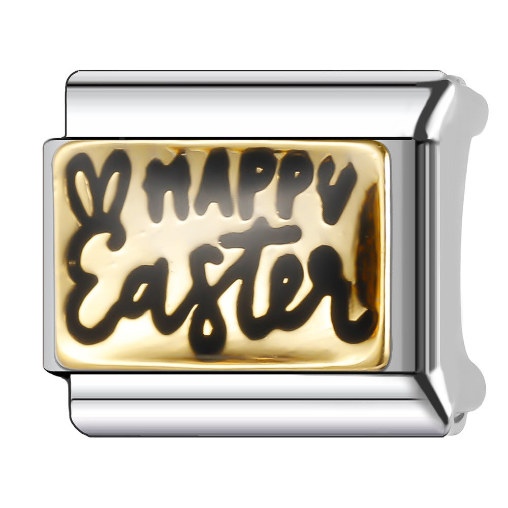 Wholesale Italian Charm Bracelet 9mm DIY Splicing Dark Style Series Stainless Steel Composable Bracelet