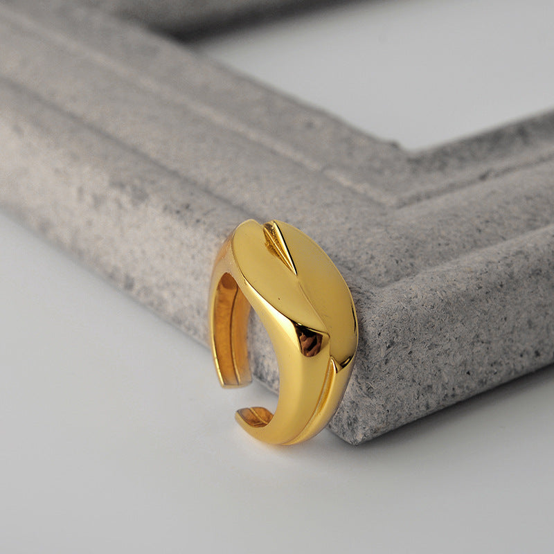 Wholesale Sterling Silver S925 Polished Geometric Oval Rings ACC-RS-YWE010