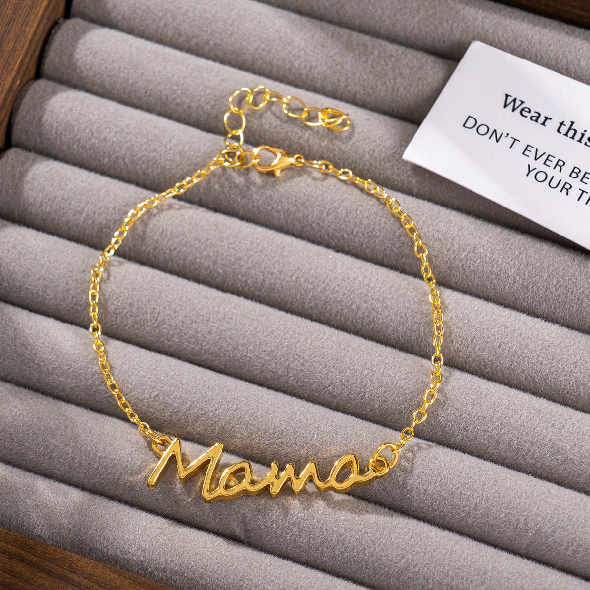 Wholesale Stainless Steel Letter Mother's Day Bracelet  Light Luxury Personalized Bracelet