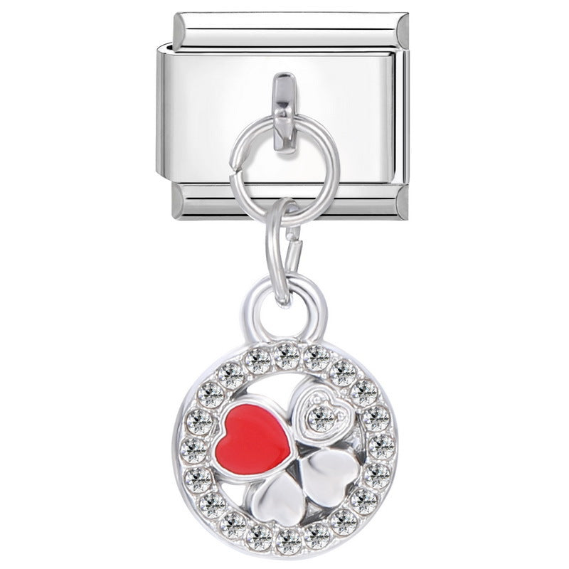 Wholesale Italian Beaded Bracelet 9mm DIY Splicing Removable Stainless Steel Combinable Bracelet