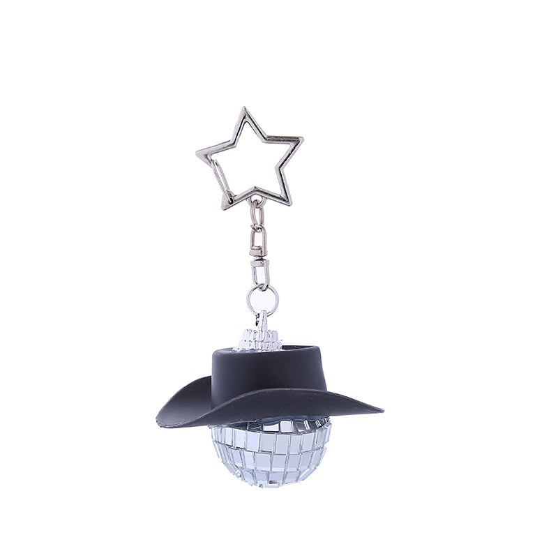 Wholesale Cowboy Hat Disco Mirror Ball Keychain ACC-KC-CT001