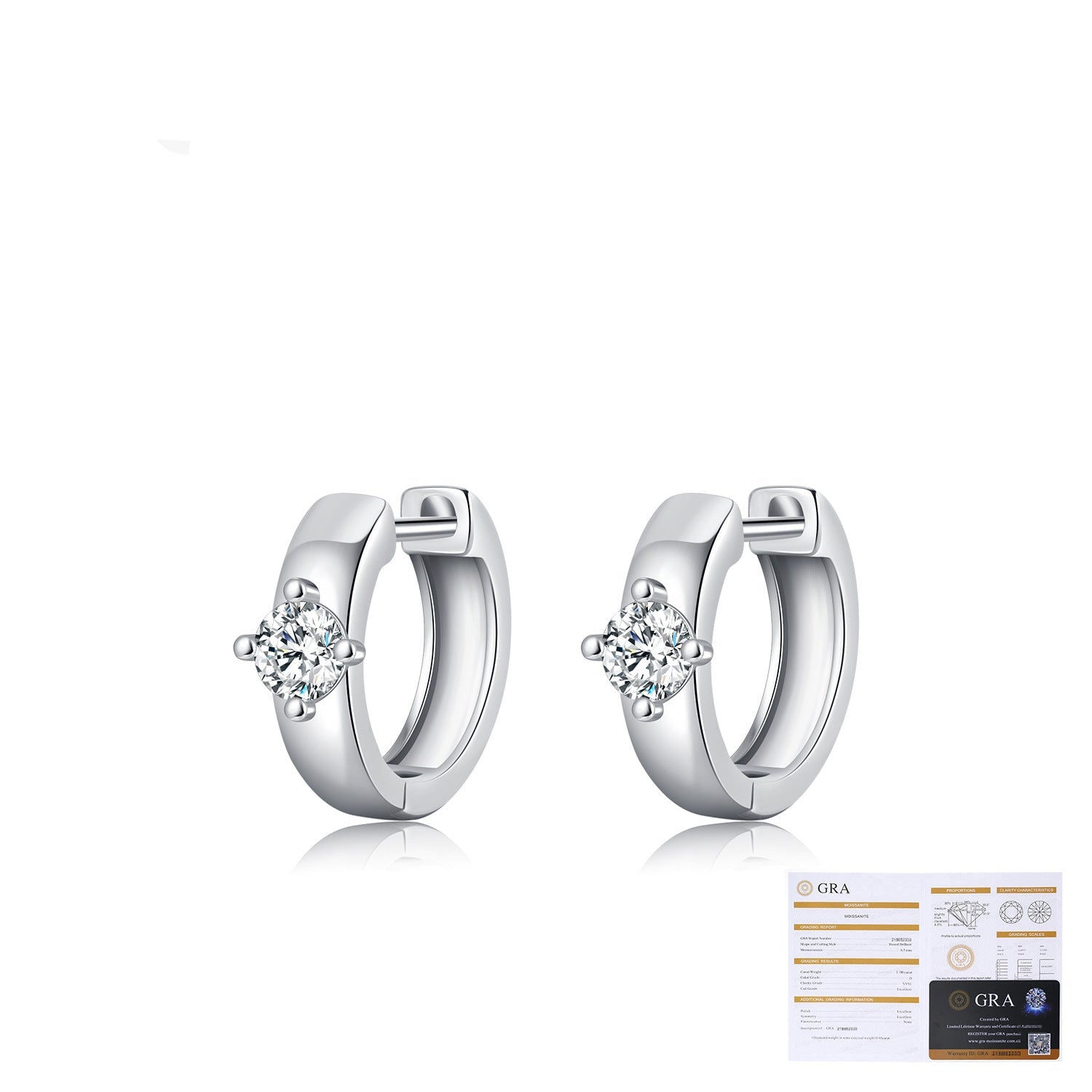Wholesale Diamond s925 Sterling Silver Retro High-end Simple U-shaped Flash Diamond Earrings