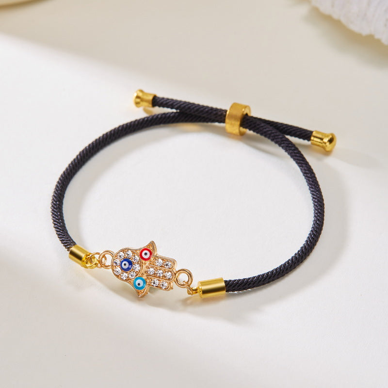 Wholesale Blue Demon Eye Alloy Adjustable Bracelet