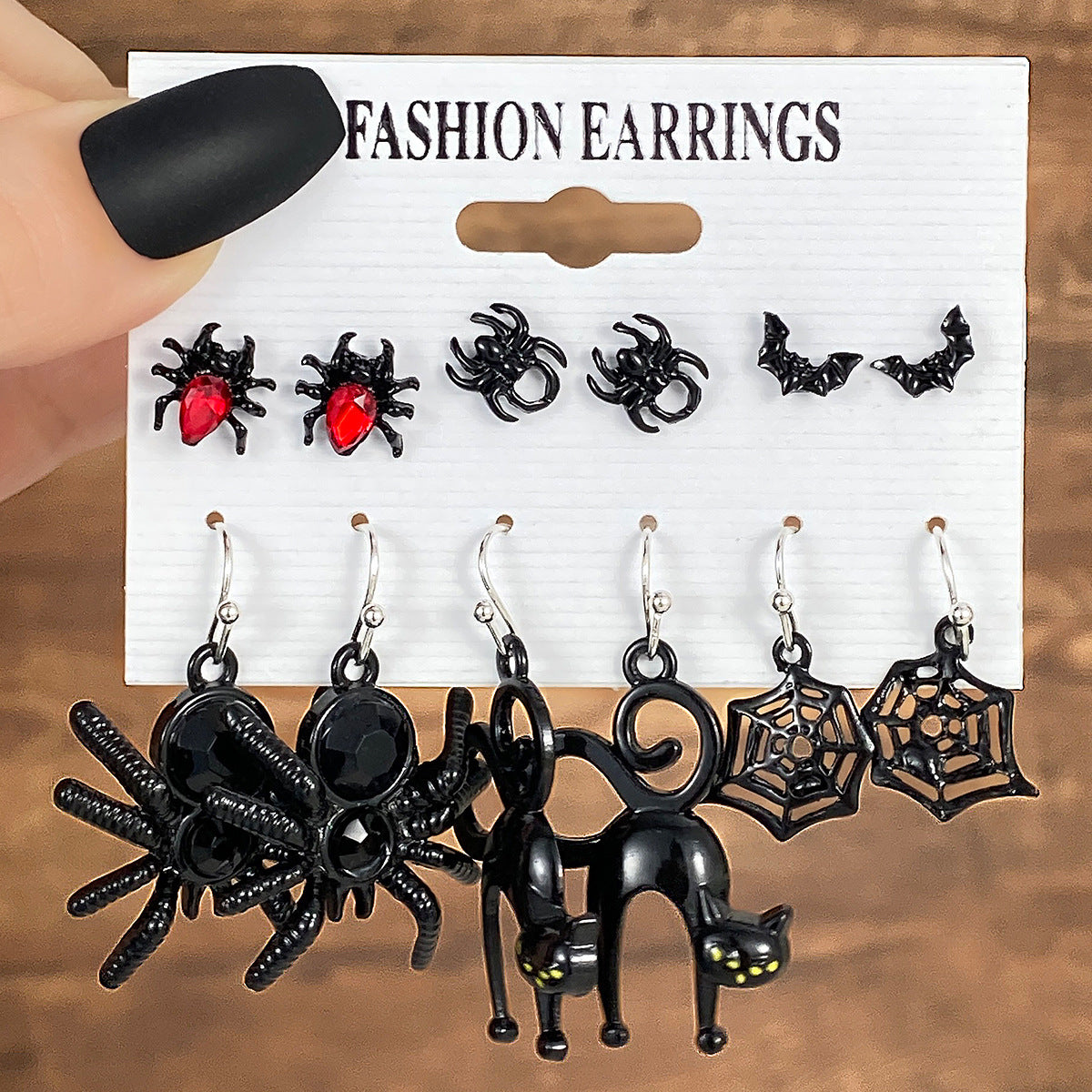Wholesale Halloween Horror Alloy Oil Drop Earrings ACC-ES-Anduo004
