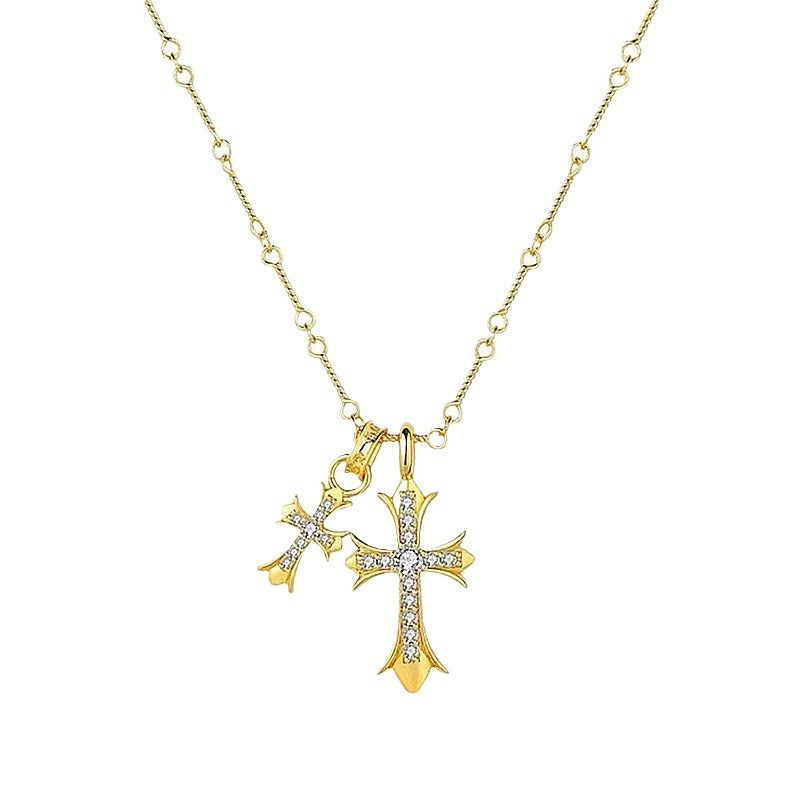 Wholesale zinc alloy cross long necklace