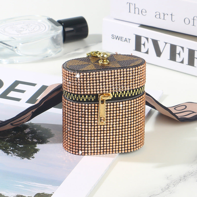 Wholesale Full Diamond Storage Wireless Keychains Wallet Earphone Case ACC-EPC-RuiJie002