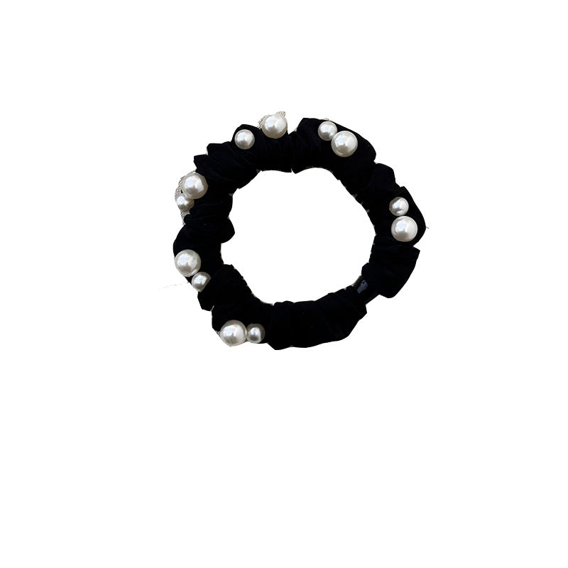 Wholesale pearl hair tie high elastic hair tie