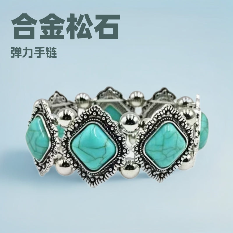 Wholesale Alloy Turquoise Bracelet Retro Ethnic Bohemian Style Jewelry Accessory for Everyday
