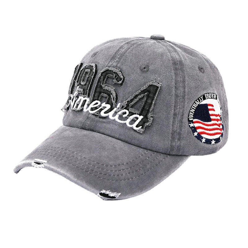 Wholesale washed hat 1964 embroidered  baseball cap