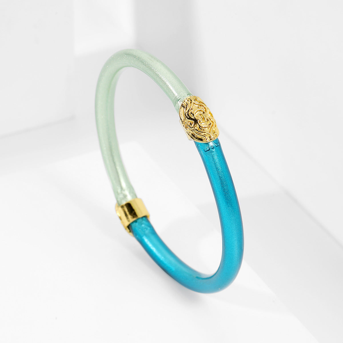 Wholesale Rainbow Color Matching Gold Powder Silicone Bracelet