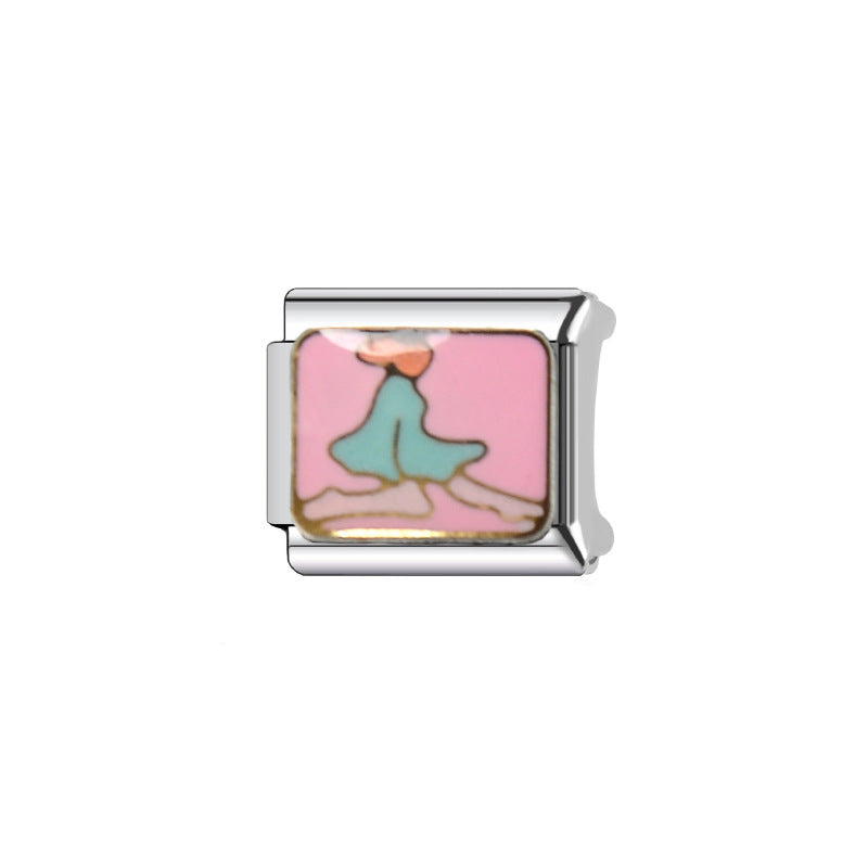 Wholesale Italian Charm Bracelet 9mm DIY Splicing Clothes Shoes Hats Stainless Steel Composable Bracelet