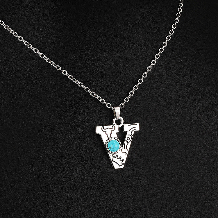 Wholesale Bourbon Mia Style English Letter Necklace ACC-NE-Yuj001