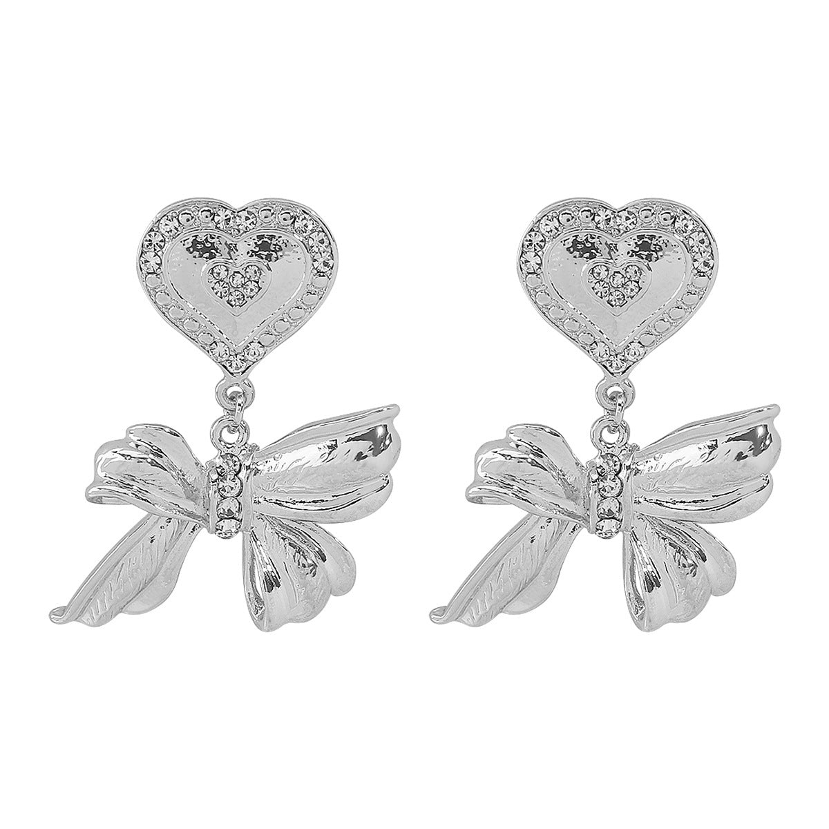 Wholesale Middle vintage Retro Elegant Earrings French Court Style  Love Heart Butterfly Earrings