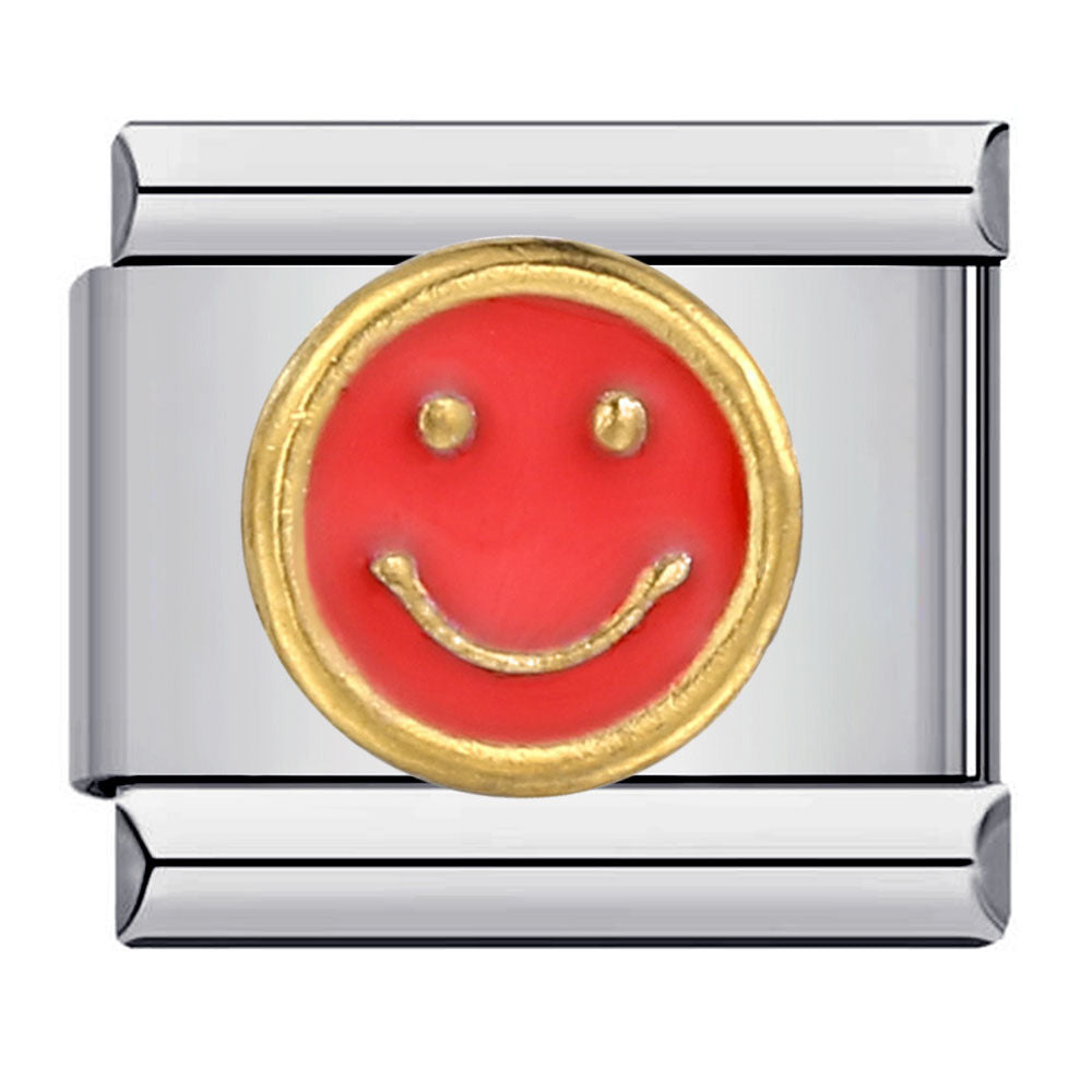 Wholesale Italian Charm Bracelet 9mm DIY Splicing Removable Colorful Smiley Flower Stainless Steel Composable Bracelet