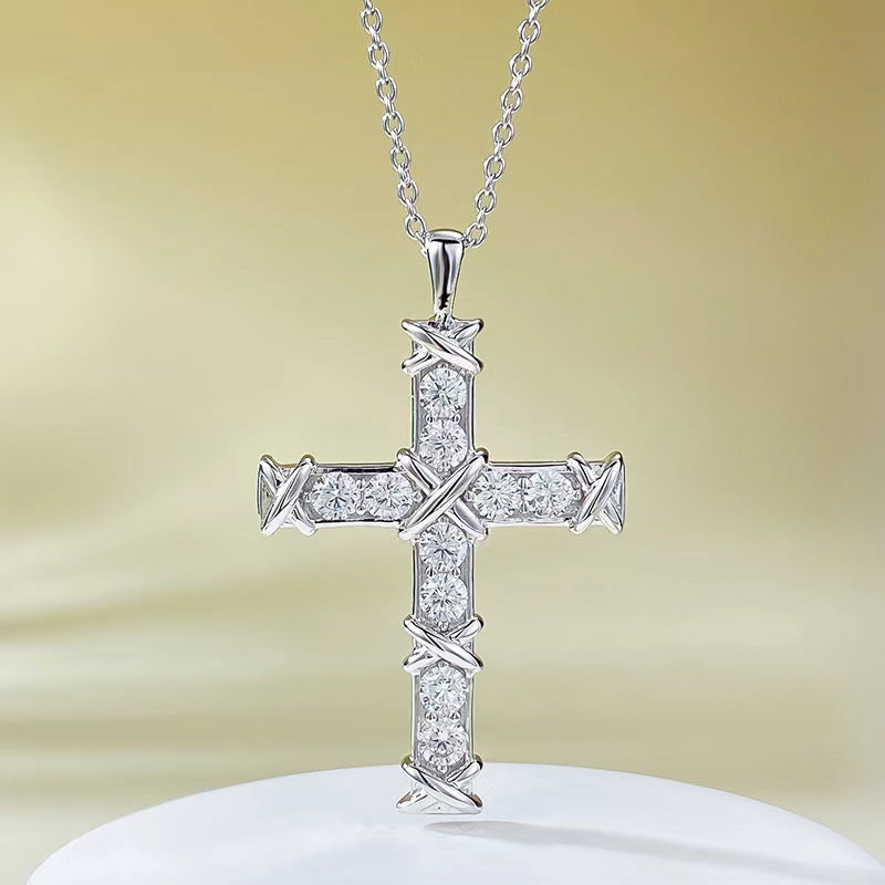 Wholesale Electroplating Cross Pendant Necklace
