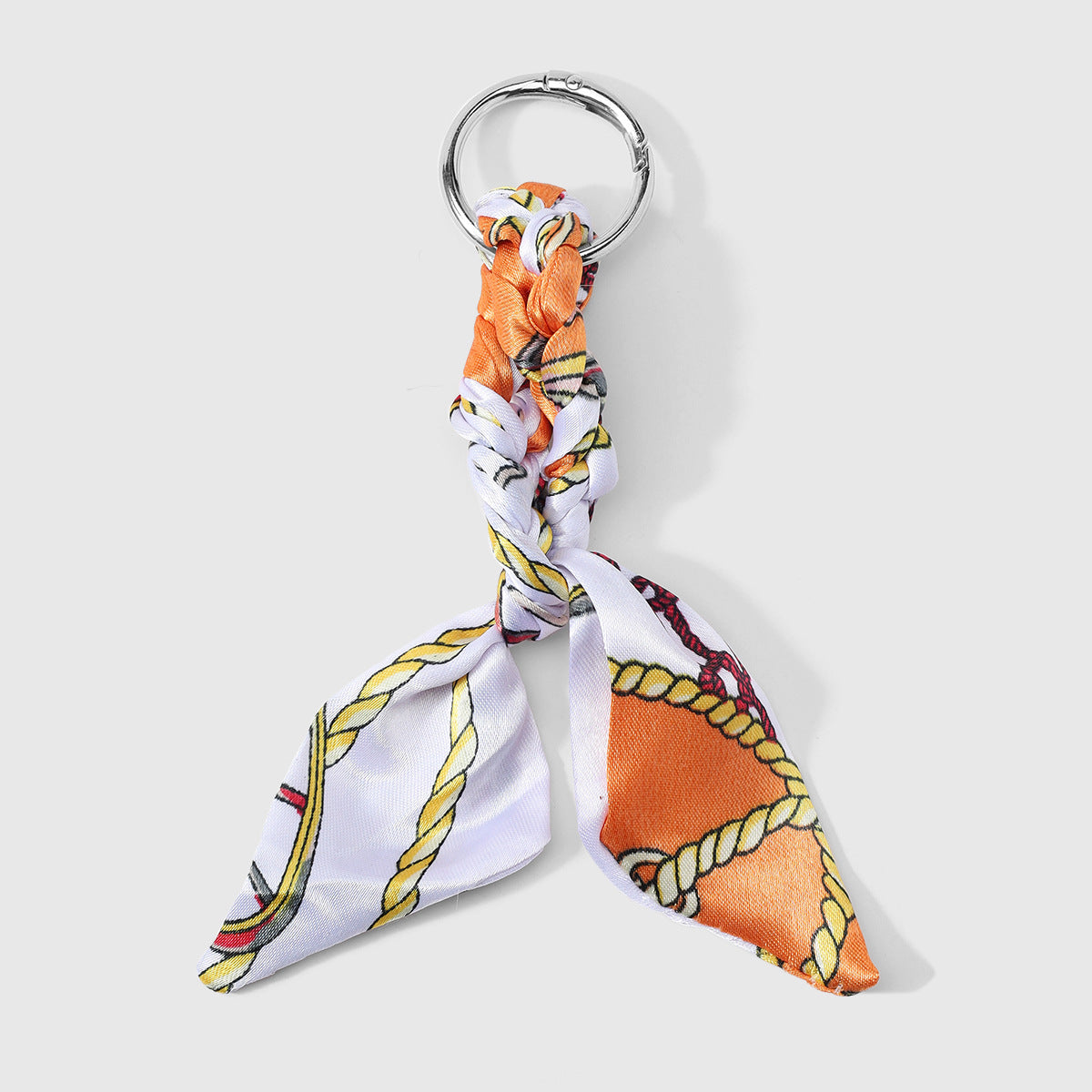 Wholesale 5pcs Polyester twisted silk f keychain