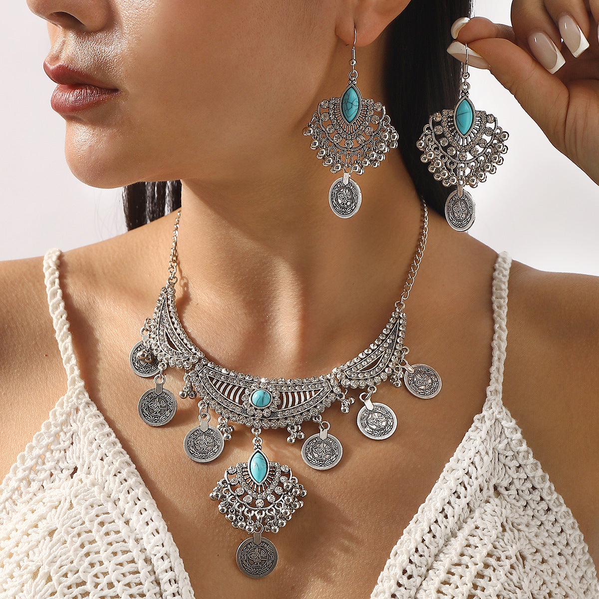 Wholesale Necklace and Earrings Set,  Exaggerated Stylish