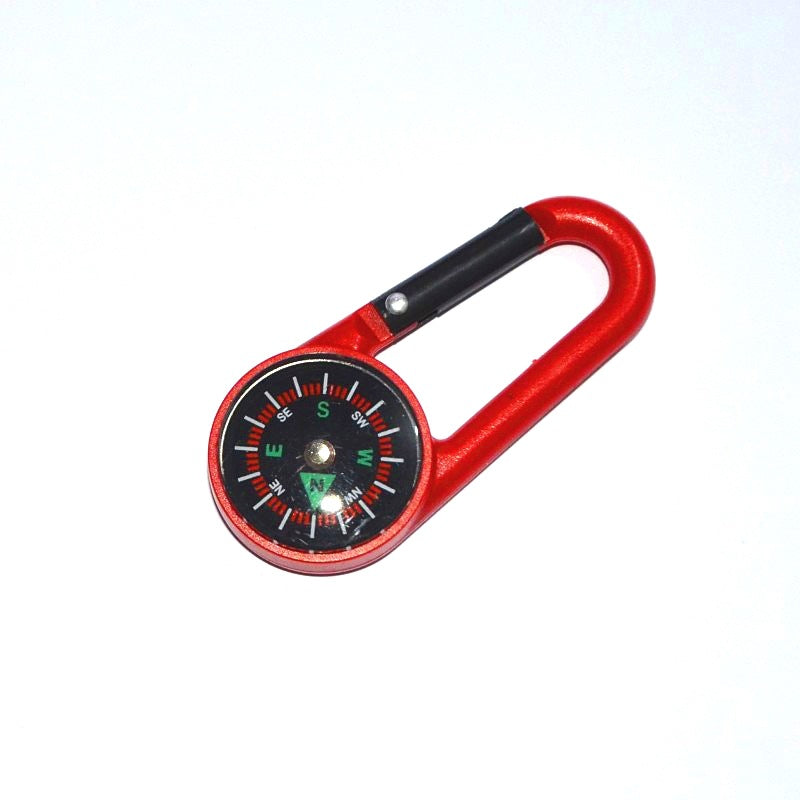 Wholesale Outdoor Plastic Carabiner Compass Hook Multi-function Keychain ACC-KC-KaBiao020