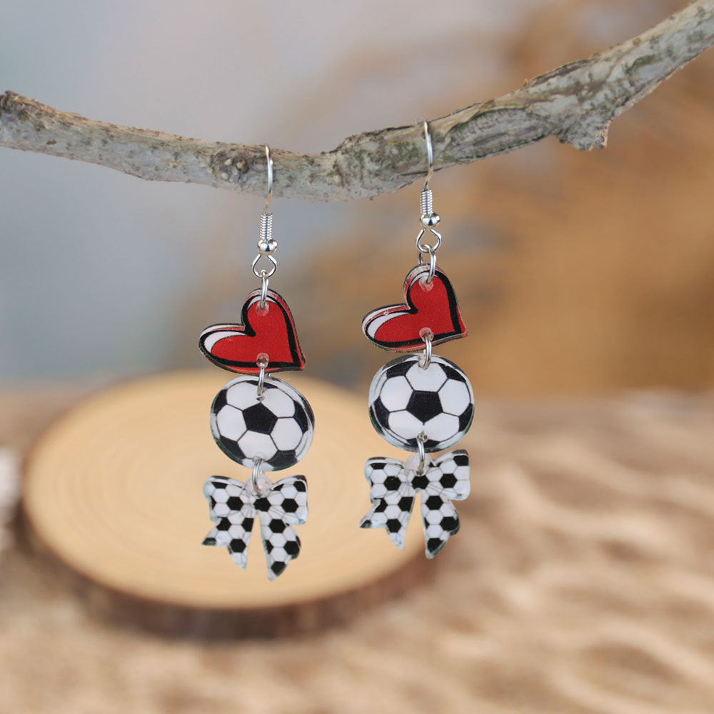 Wholesale sports style ball theme acrylic earrings