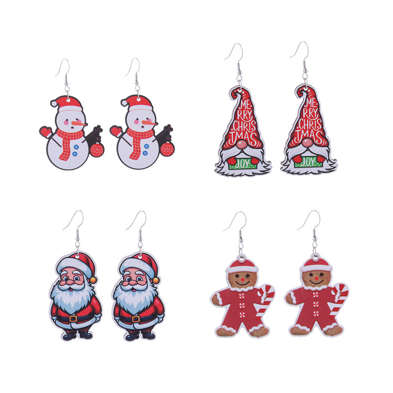 Wholesale Christmas Cute Christmas Dwarf Snowman Earrings ACC-ES-CT034