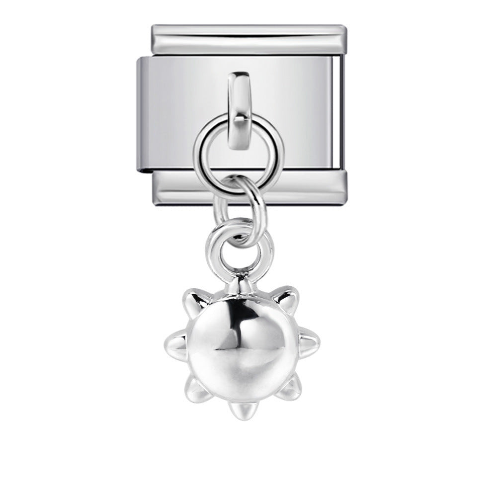 Wholesale Italian modular heart pendant DIY single hook bracelet