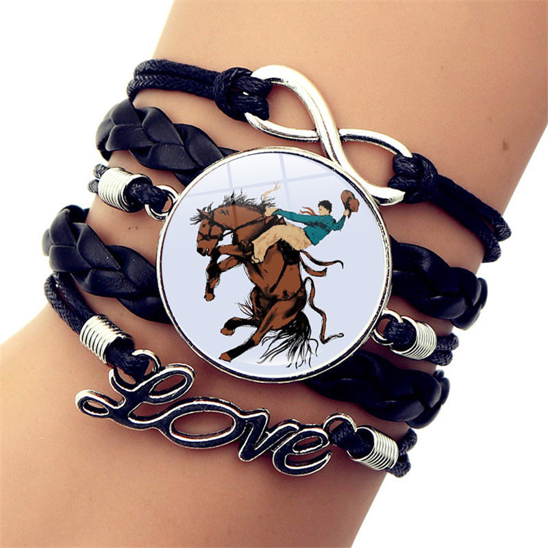 Wholesale Western Cowboy Country Leather Bracelet ACC-BT-JiaYun007