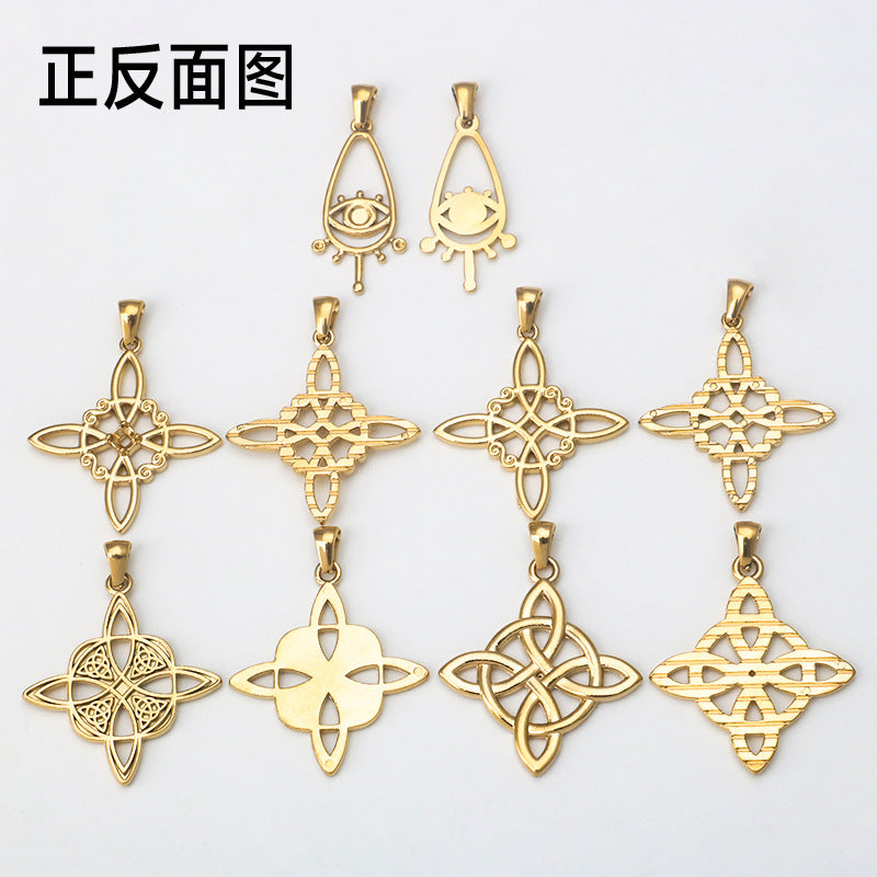 Wholesale Stainless Steel Golden Irish Celtic Knot Pendant