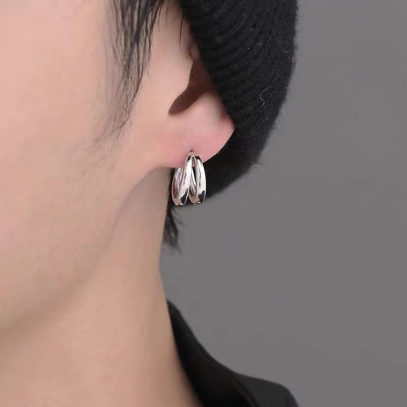 Wholesale men's hook detachable hip hop punk earrings