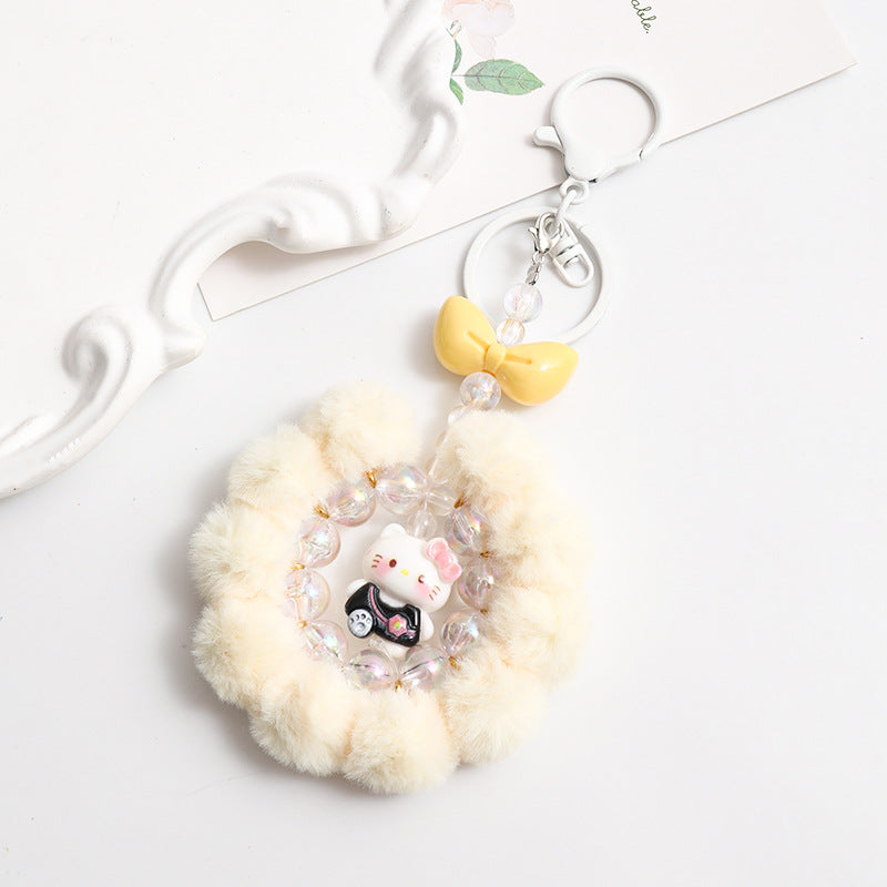 Wholesale Cartoon  Colorful I Handmade Beaded Acrylic Non-Peeling Keychain  ACCVIP